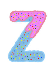 English alphabet ice cream pattern