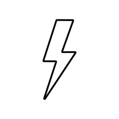 Lightning line icon, logo vector