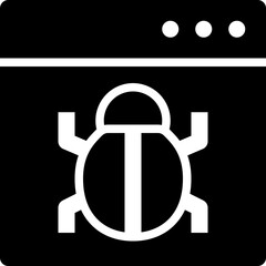 virus web black solid icon