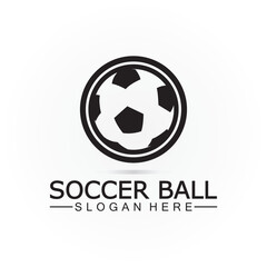 Soccer ball logo design Icon & Symbol Vector Template. football logo design