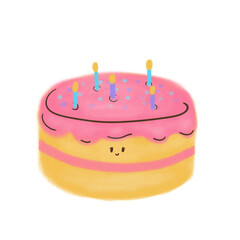 birthday cake with candles