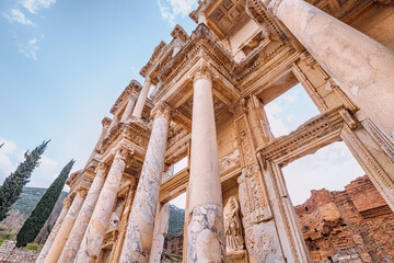Ephesos in Turkey, where the Celsius Library reigns as one of its most treasured landmarks, offering a glimpse into the intellectual and cultural achievements of the ancient world. © EdNurg