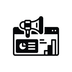 Black solid icon for marketing 