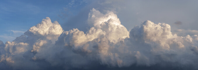 clouds white soft in the vast blue sky