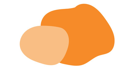 Two abstract color rounded shapes on a white background. Vector illustration.