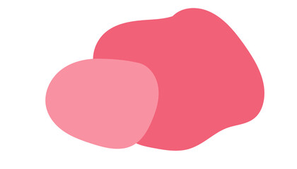 Two abstract color rounded shapes on a white background. Vector illustration.