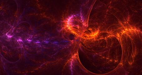 3D rendering abstract fractal light background