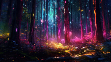 fabulous night forest