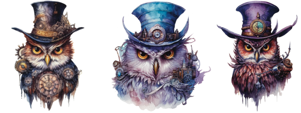 fantastic steampunk owl - Powered by Adobe