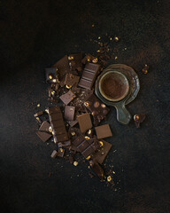 Fototapeta na wymiar cacao and chocolate