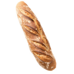 Baguette bread isolated on transparent background. Generative AI.