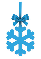 Obraz premium Snowflake with bow