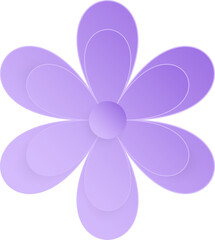 Fototapeta na wymiar Flower, Element of floral paper cut. Paper cut of flower shape and spring symbol.