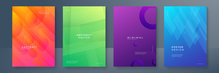 Abstract gradient colorful colourful poster and cover design background. Vector illustration