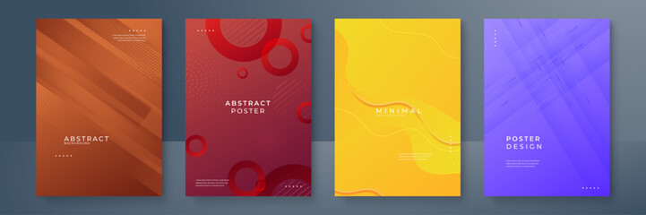 Abstract geometric pattern background for brochure cover design. Colorful colourful vector banner template