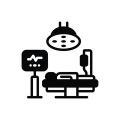 Black solid icon for ot operating 