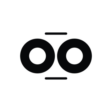 Black solid icon for oo initial 