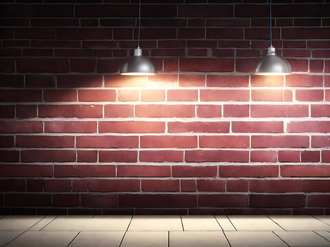 Beautiful brick wal and light
