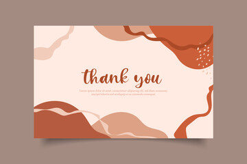 Thanks you card template design business illustration