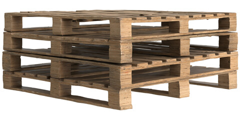 3d illustration of wood pallet isolated on transparent background