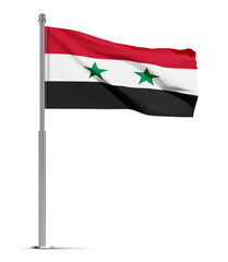 Flag of Syria isolated on white background. EPS10 vector