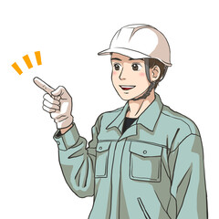 A male maintenance staff confirming safety conditions