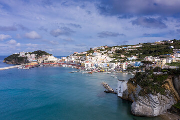 Obraz premium Aerial landscape of Ponza coastline in Italy