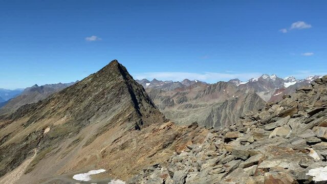 Beautiful summer scenery in Otztal Alps in Austria