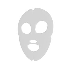 3d Facial Mask. icon isolated on white background. 3d rendering illustration