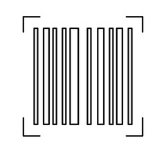 Barcode e-commerce icon with black outline style. unique, market, element, realistic, concept, graphic, coding. Vector Illustration