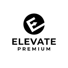 Elevate letter logo icon design