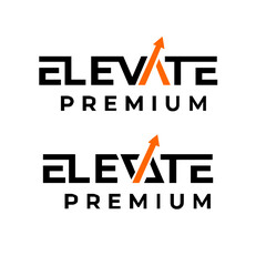 Elevate letter logo icon design