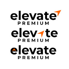 Elevate letter logo icon design