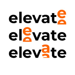 Elevate letter logo icon design