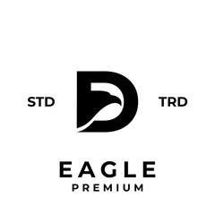 D eagle letter logo icon design illustration