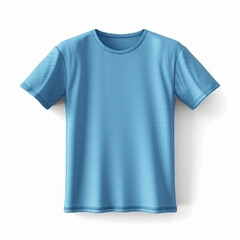 3D rendered Blue Tshirt with copy space mockup - ai generative