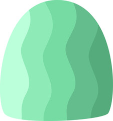 green round mountain flat style