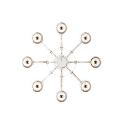 crystal chandelier for the interior isolated on white background, home lighting, 3D illustration, cg render