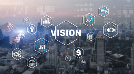 Vision Direction Future Business Inspiration Motivation Concept