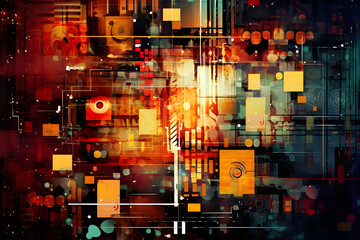 abstract tech art background