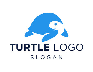 Obraz premium Logo design about Turtle on a white background. made using the CorelDraw application.
