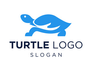 Obraz premium Logo design about Turtle on a white background. made using the CorelDraw application.