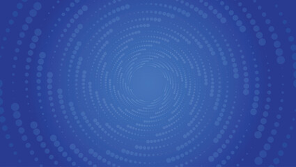 Abstruct Dotted Blue Circle Background Vector illustration