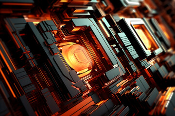 Obraz premium abstract 3d tech art background