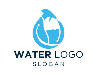 Logo design about Water on a white background. made using the CorelDraw application.
