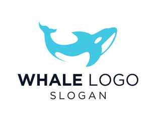 Logo design about Whale on a white background. made using the CorelDraw application.