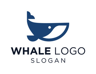 Logo design about Whale on a white background. made using the CorelDraw application.