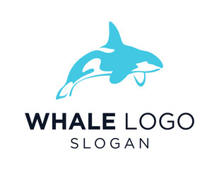 Logo design about Whale on a white background. made using the CorelDraw application.