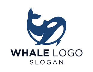 Logo design about Whale on a white background. made using the CorelDraw application.