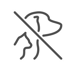 Service pet related icon outline and linear vector.